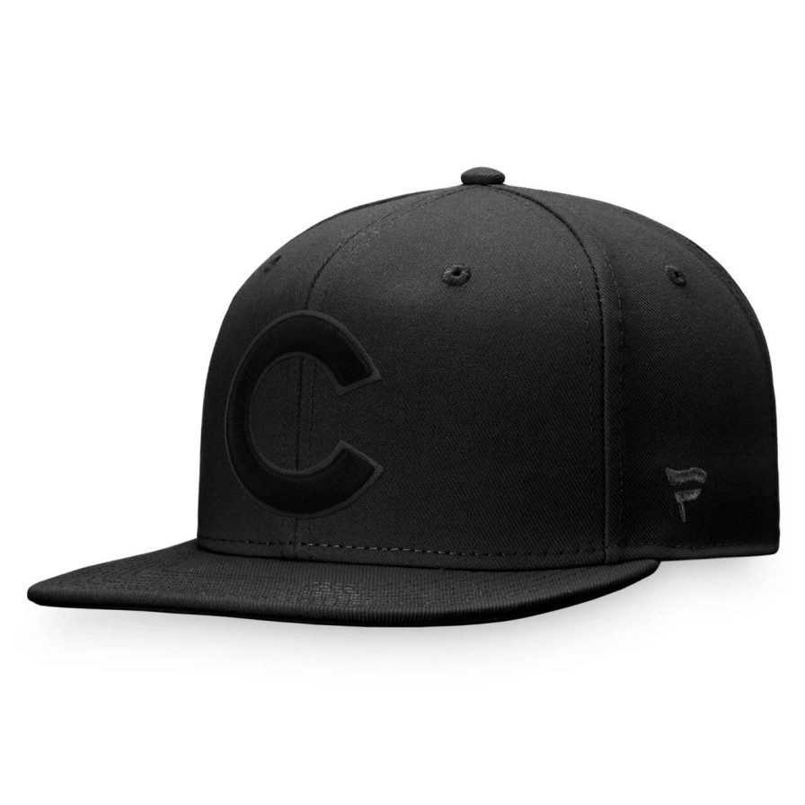 Team * | Men'S Chicago Cubs Fanatics Branded Black On Black Snapback Hat