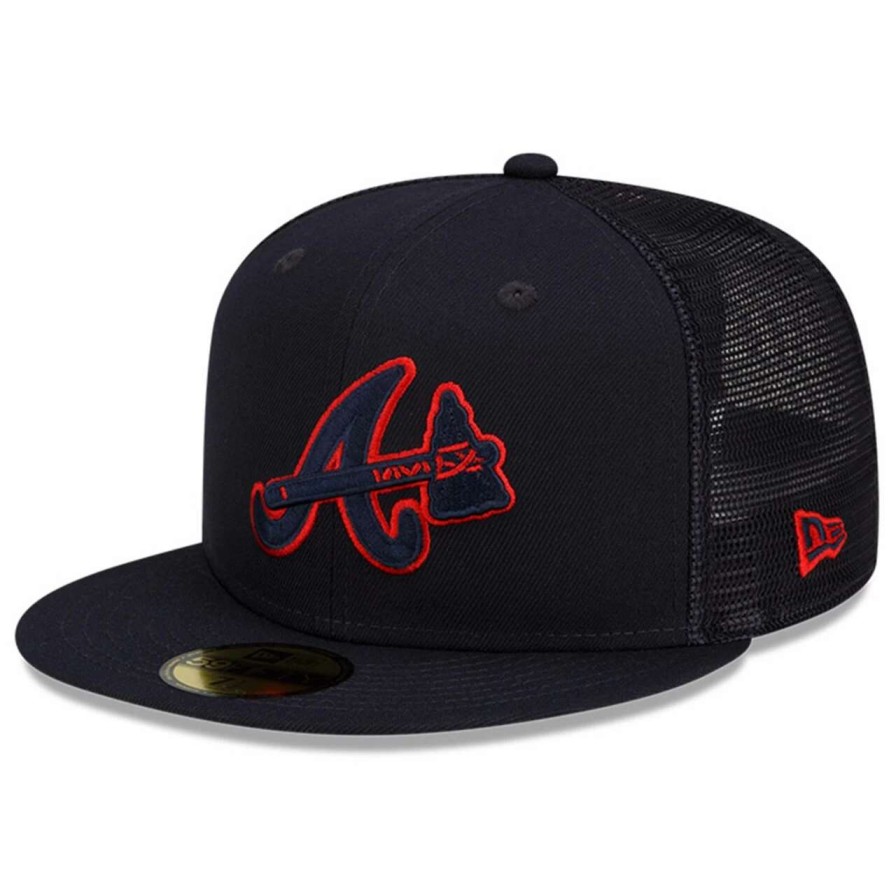 Team * | Men'S Atlanta Braves New Era Navy 2023 Batting Practice 59Fifty Fitted Hat