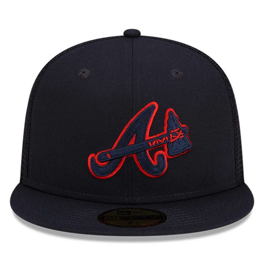 Team * | Men'S Atlanta Braves New Era Navy 2023 Batting Practice 59Fifty Fitted Hat