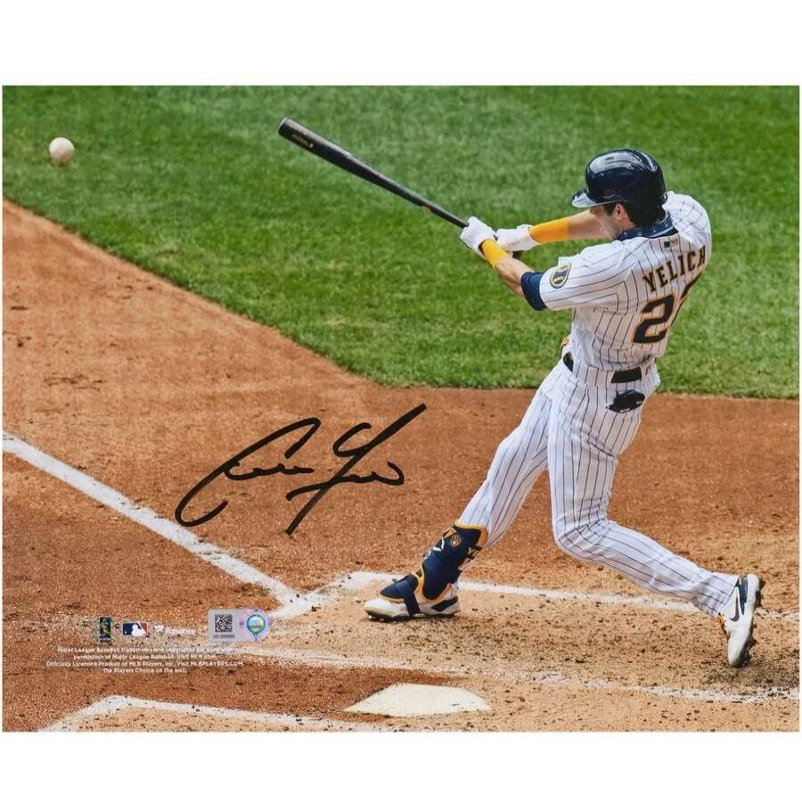 Collectibles & Memorabilia * | Autographed Milwaukee Brewers Christian Yelich Fanatics Authentic 8 X 10 Hitting Photograph