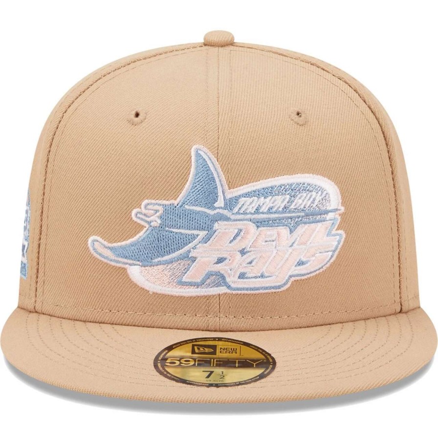 Team * | Men'S Tampa Bay Rays New Era Tan Tropicana Field Sky Blue Undervisor 59Fifty Fitted Hat