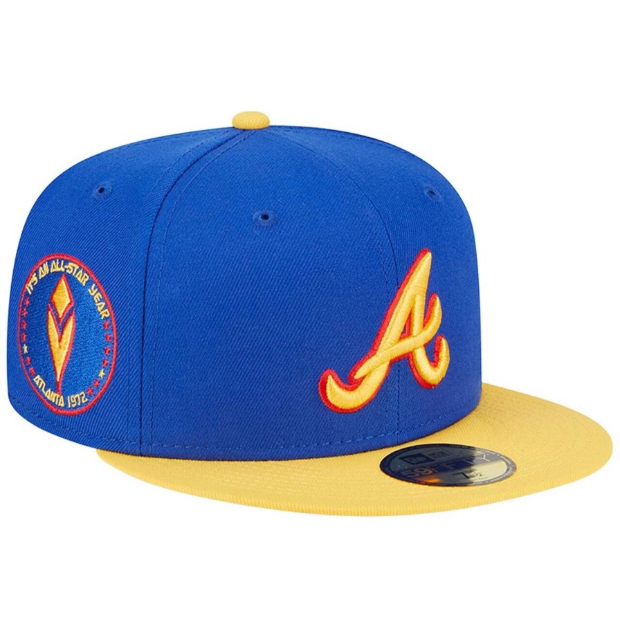 Team * | Men'S Atlanta Braves New Era Royal/Yellow Empire 59Fifty Fitted Hat