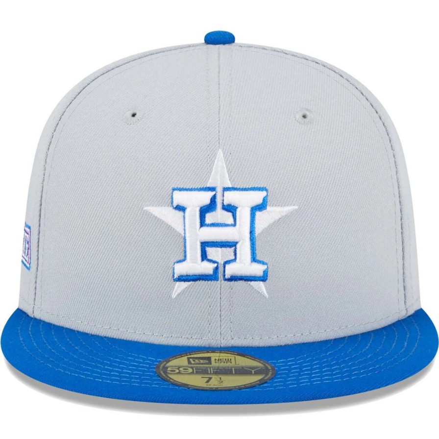 Team * | Men'S Houston Astros New Era Gray/Blue Dolphin 59Fifty Fitted Hat