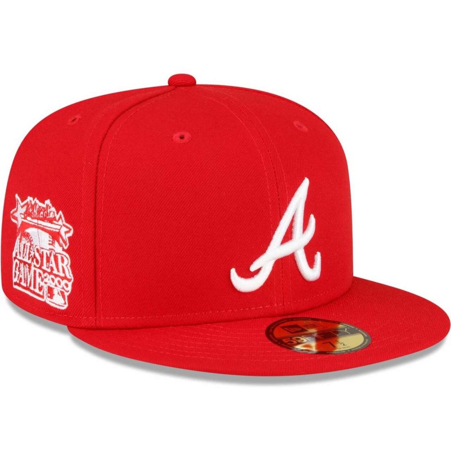 Team * | Men'S Atlanta Braves New Era Red Sidepatch 59Fifty Fitted Hat