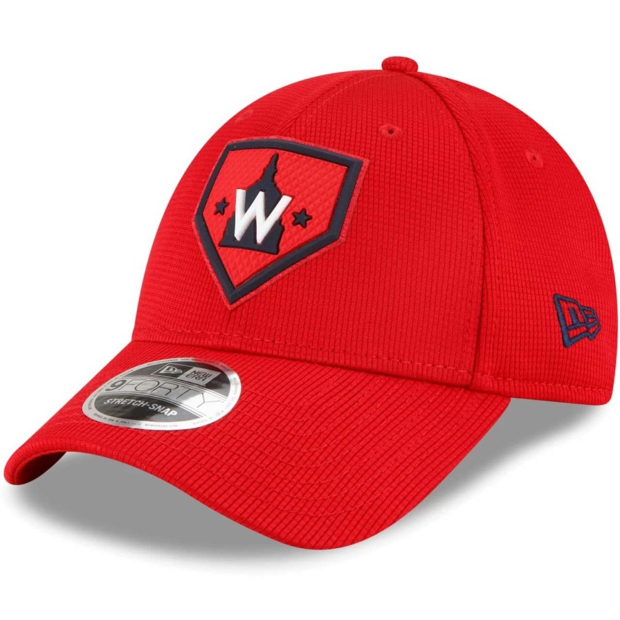 Team * | Men'S Washington Nationals New Era Red 2022 Clubhouse 9Forty Snapback Hat