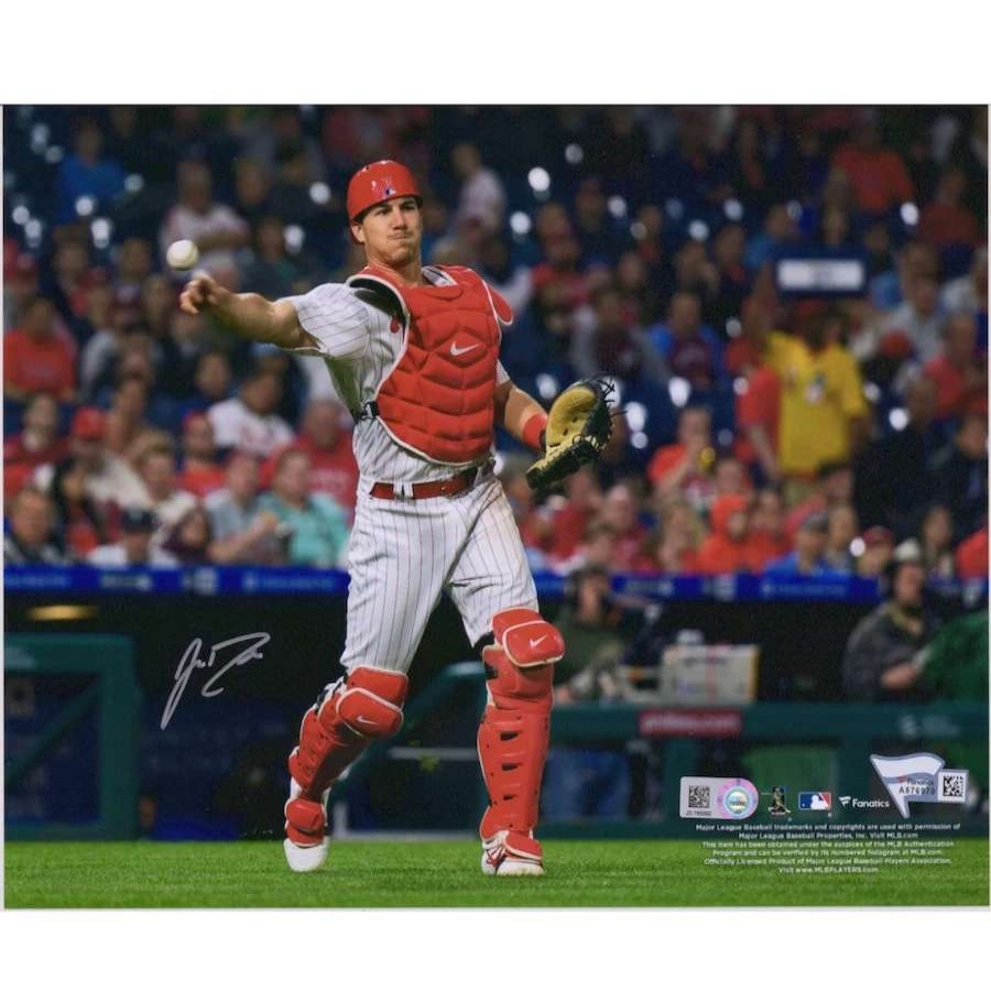 Collectibles & Memorabilia * | Autographed Philadelphia Phillies J.T. Realmuto Fanatics Authentic 8 X 10 Catching Photograph