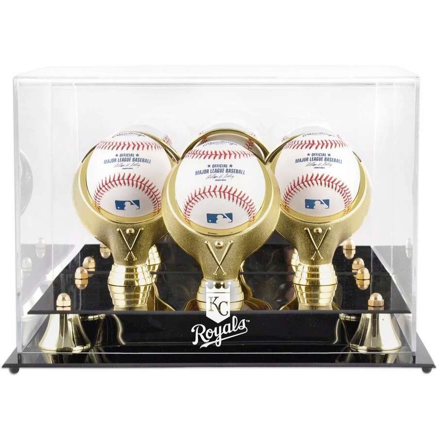 Collectibles & Memorabilia * | Kansas City Royals Fanatics Authentic Golden Classic Three Baseball Logo Display Case