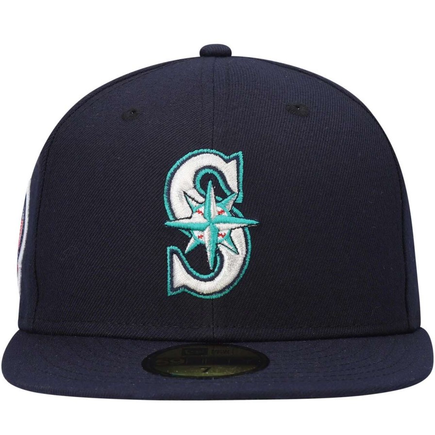 Team * | Men'S Seattle Mariners New Era Navy 9/11 Memorial Side Patch 59Fifty Fitted Hat