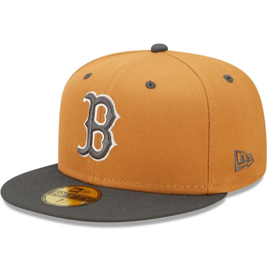 Team * | Men'S Boston Red Sox New Era Brown/Charcoal Two-Tone Color Pack 59Fifty Fitted Hat