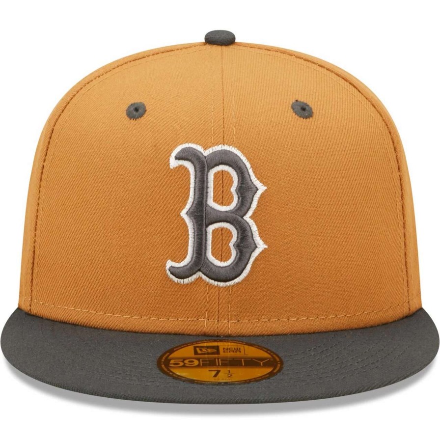 Team * | Men'S Boston Red Sox New Era Brown/Charcoal Two-Tone Color Pack 59Fifty Fitted Hat