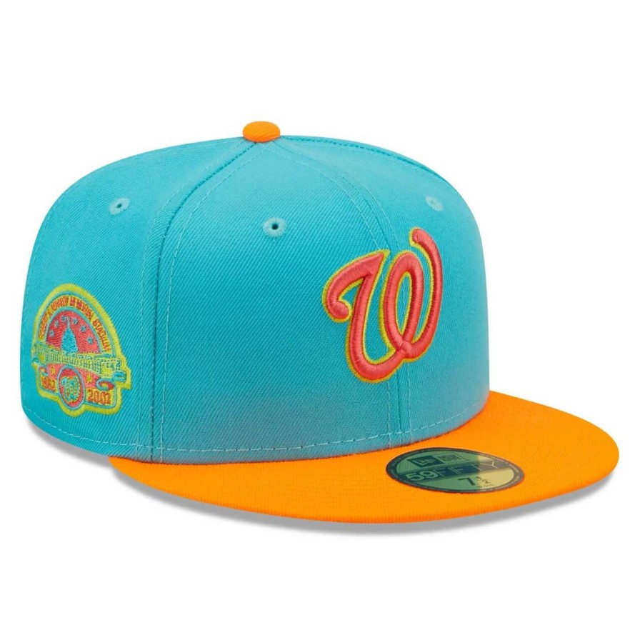 Team * | Men'S Washington Nationals New Era Blue/Orange Vice Highlighter 59Fifty Fitted Hat