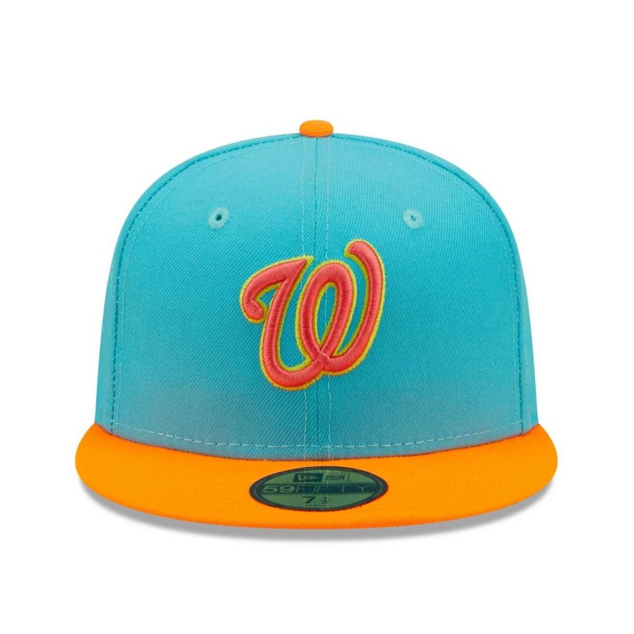 Team * | Men'S Washington Nationals New Era Blue/Orange Vice Highlighter 59Fifty Fitted Hat