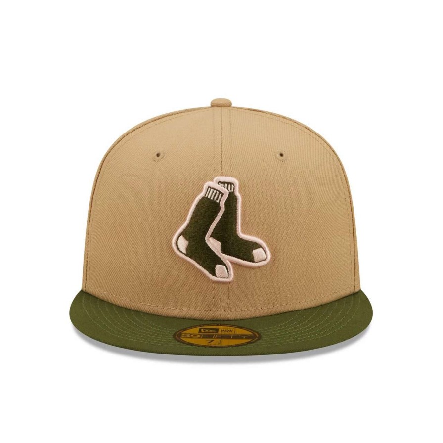 Team * | Men'S Boston Red Sox New Era Khaki/Olive 2013 World Series Pink Undervisor 59Fifty Fitted Hat