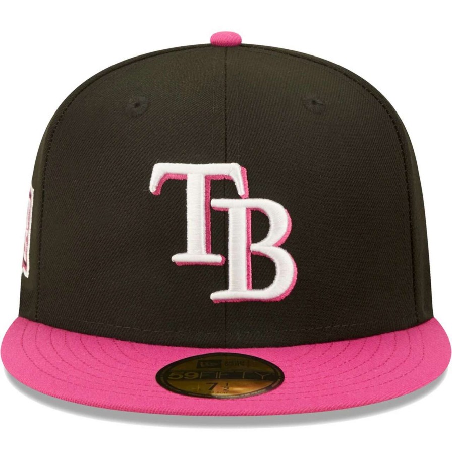 Team * | Men'S Tampa Bay Rays New Era Black/Pink 2020 World Series Passion 59Fifty Fitted Hat