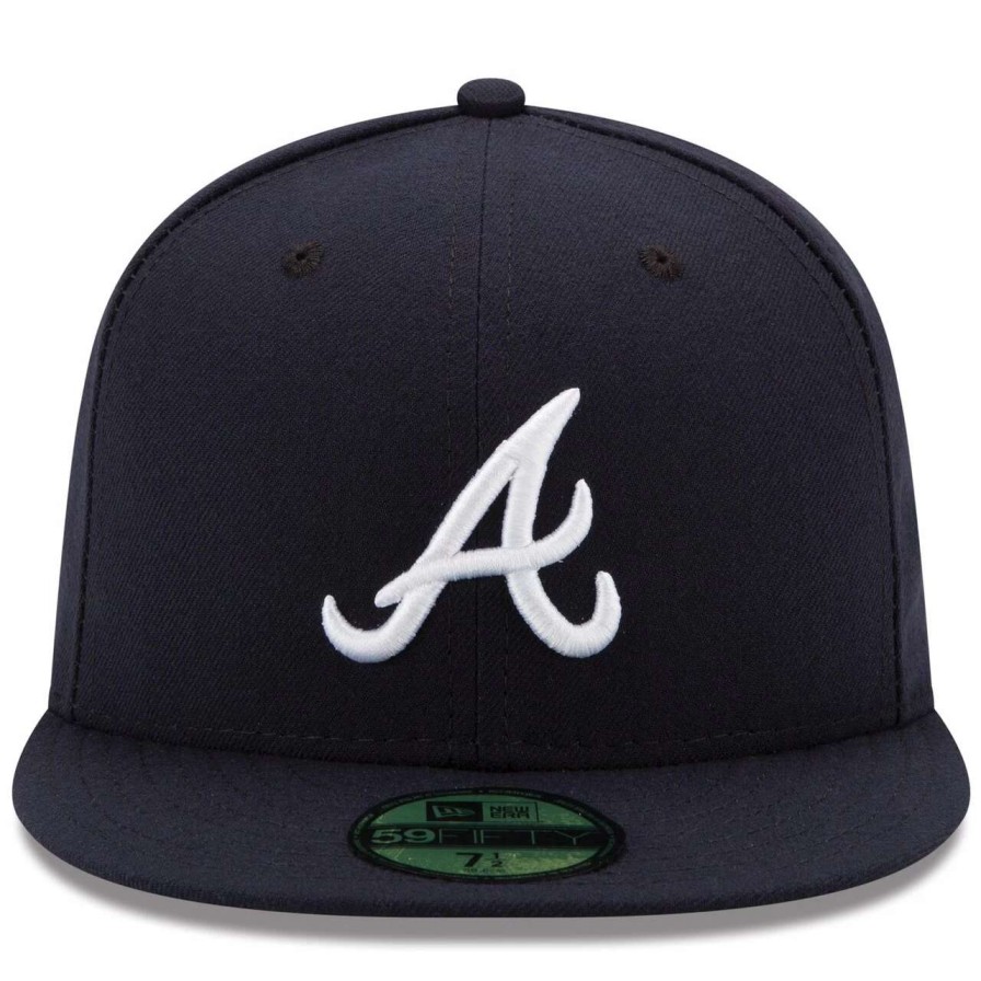 Team * | Men'S Atlanta Braves New Era Navy Road Authentic Collection On-Field 59Fifty Fitted Hat