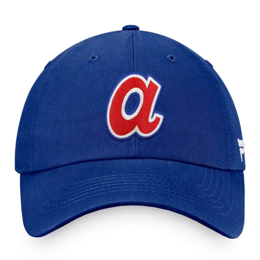 Team * | Men'S Atlanta Braves Fanatics Branded Royal Cooperstown Collection Core Adjustable Hat