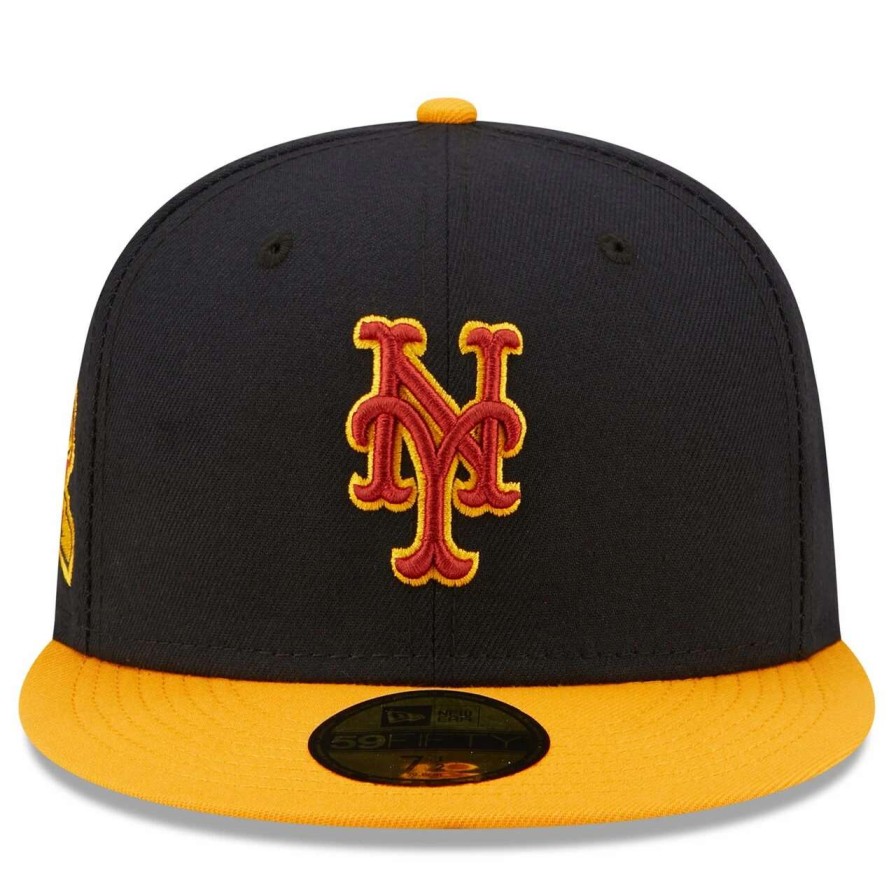 Team * | Men'S New York Mets New Era Navy/Gold 40Th Anniversary Primary Logo 59Fifty Fitted Hat