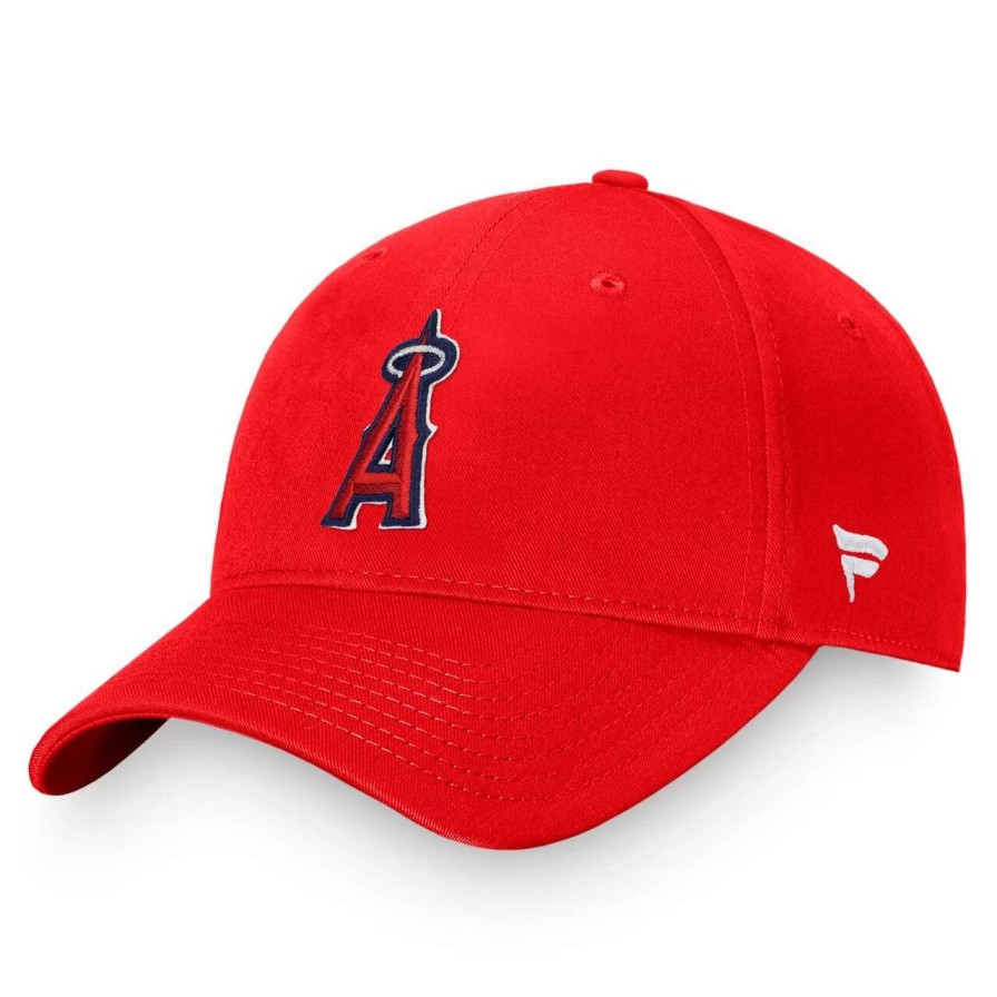 Team * | Men'S Los Angeles Angels Fanatics Branded Red Core Adjustable Hat