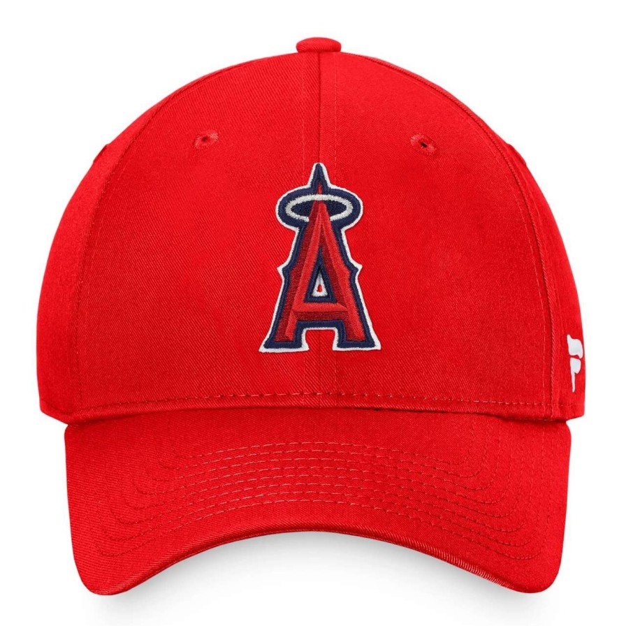 Team * | Men'S Los Angeles Angels Fanatics Branded Red Core Adjustable Hat