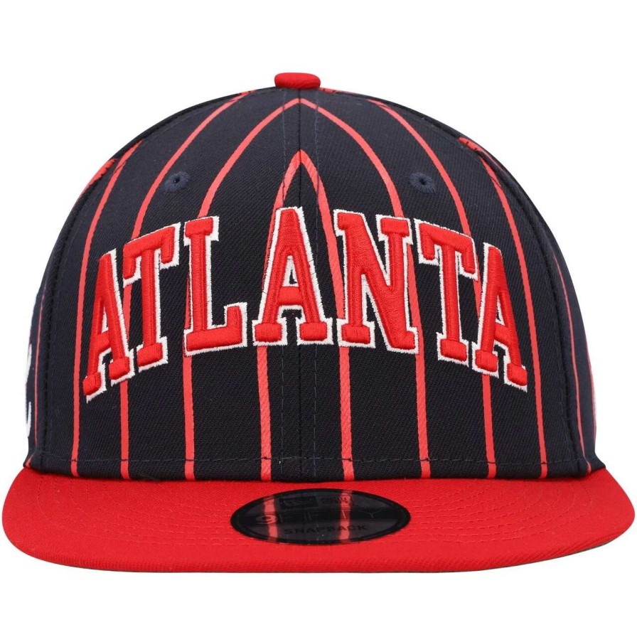 Team * | Men'S Atlanta Braves New Era Navy/Red City Arch 9Fifty Snapback Hat