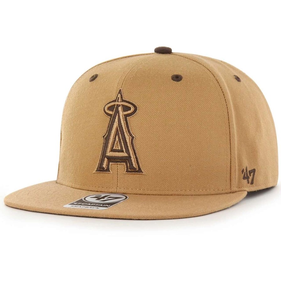 Team * | Men'S Los Angeles Angels '47 Toffee Captain Snapback Hat