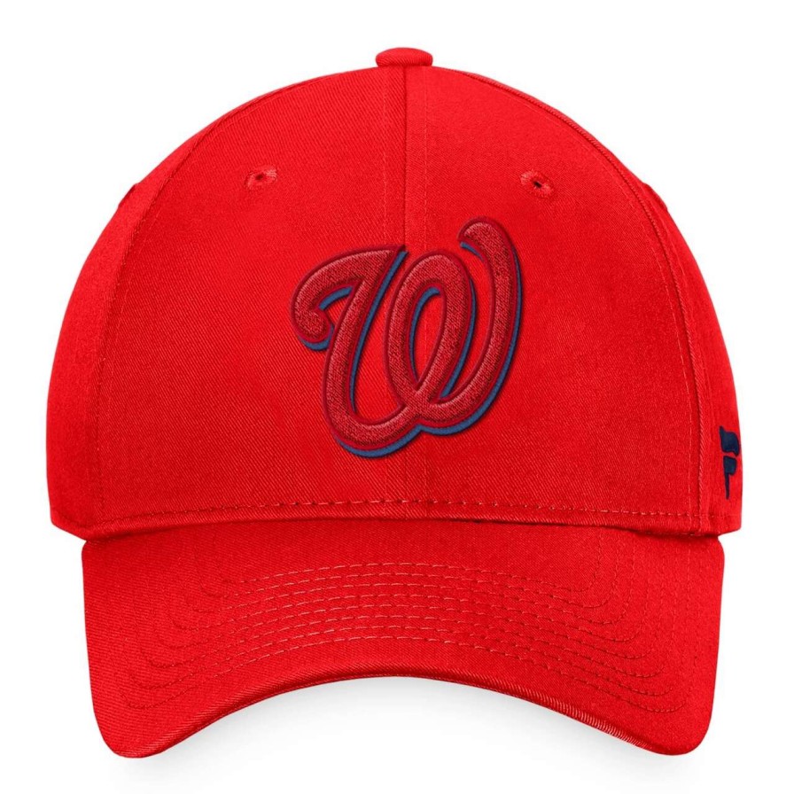 Team * | Men'S Washington Nationals Fanatics Branded Red Fundamental Shadow Snapback Hat