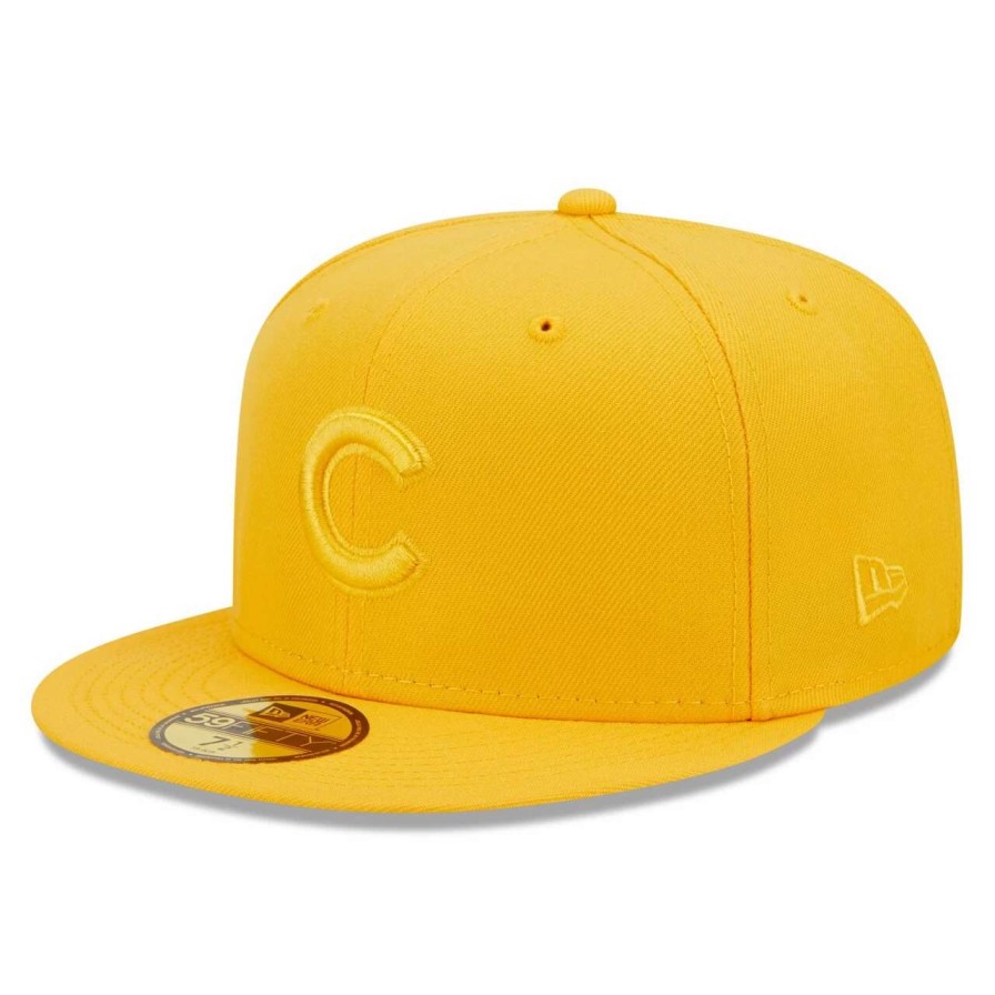 Team * | Men'S Chicago Cubs New Era Gold Tonal 59Fifty Fitted Hat