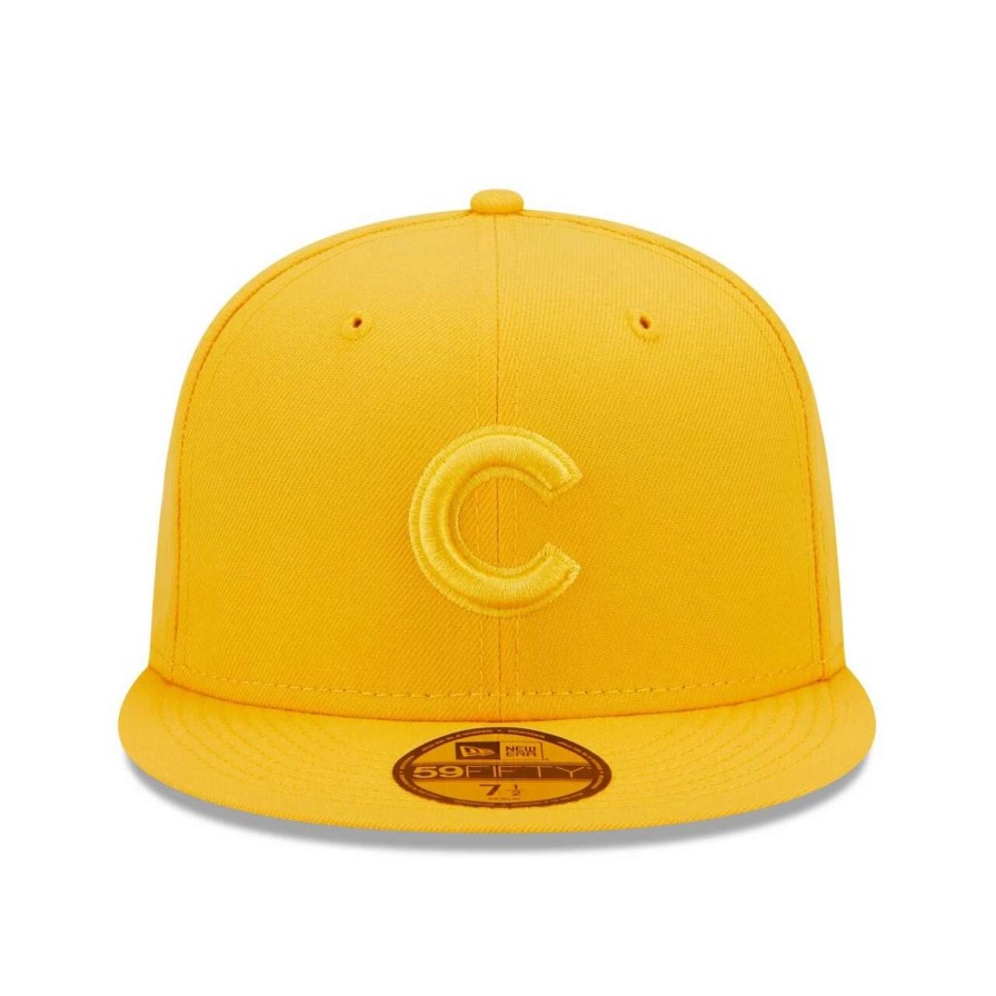 Team * | Men'S Chicago Cubs New Era Gold Tonal 59Fifty Fitted Hat