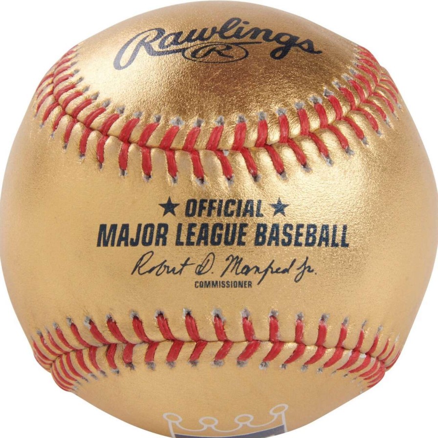 Collectibles & Memorabilia * | Kansas City Royals Fanatics Authentic Rawlings Gold Leather Baseball