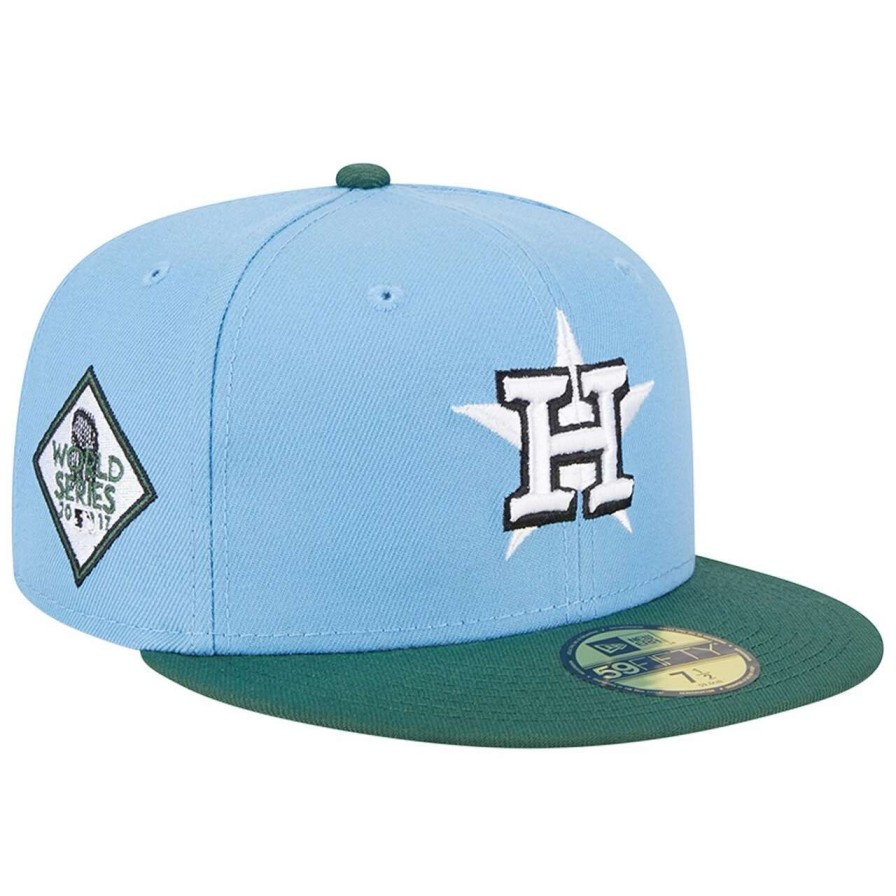 Team * | Men'S Houston Astros New Era Sky Blue/Cilantro 2017 World Series 59Fifty Fitted Hat