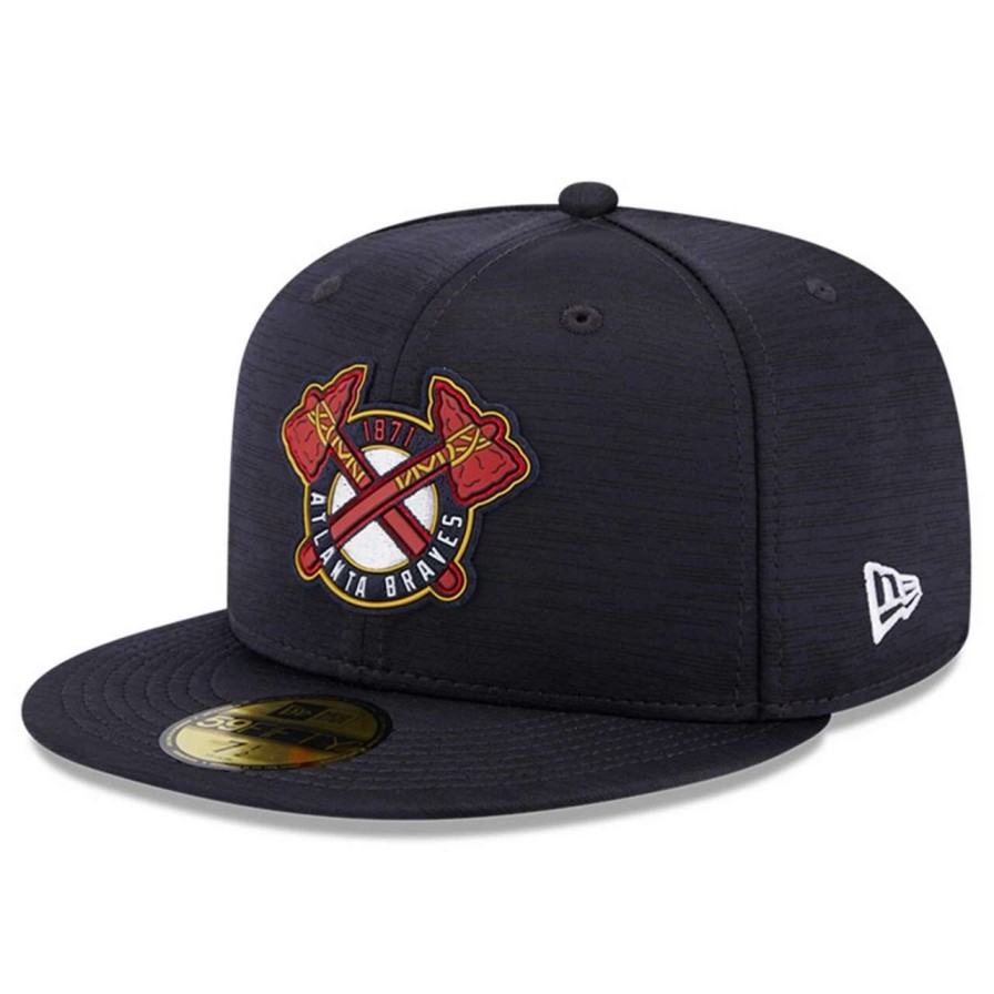 Team * | Men'S Atlanta Braves New Era Navy 2023 Clubhouse 59Fifty Fitted Hat