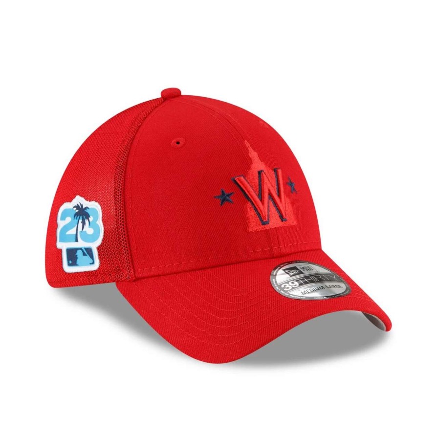 Team * | Men'S Washington Nationals New Era Red 2023 Spring Training 39Thirty Flex Hat