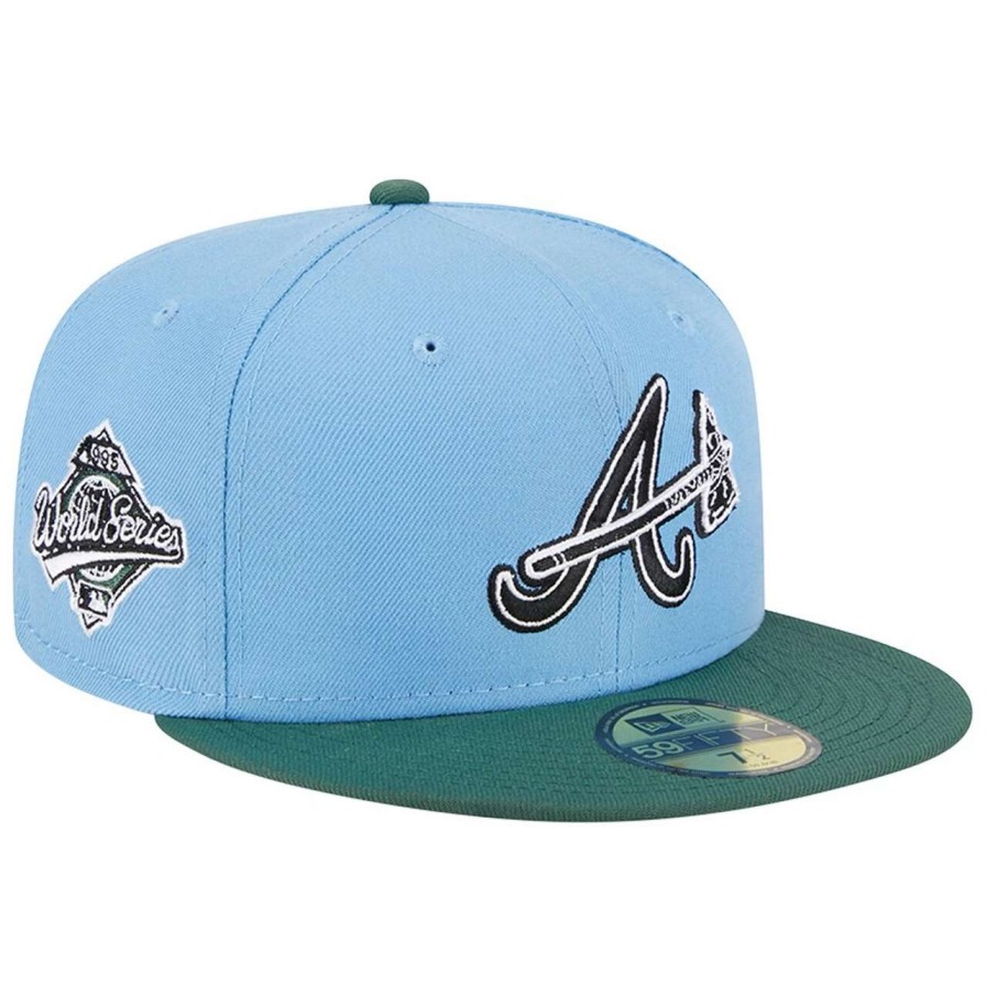 Team * | Men'S Atlanta Braves New Era Sky Blue/Cilantro 1995 World Series 59Fifty Fitted Hat