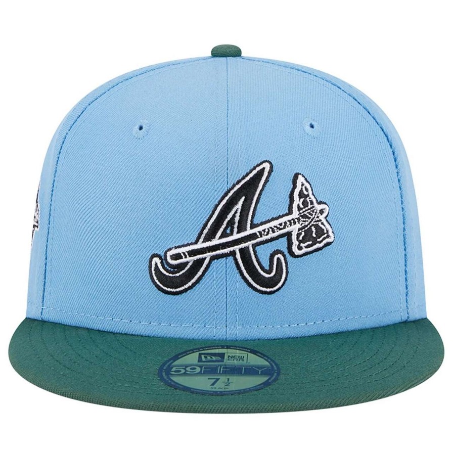 Team * | Men'S Atlanta Braves New Era Sky Blue/Cilantro 1995 World Series 59Fifty Fitted Hat