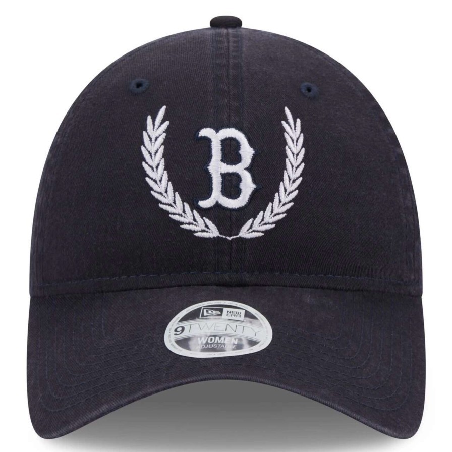 Team * | Women'S Boston Red Sox New Era Navy Leaves 9Twenty Adjustable Hat