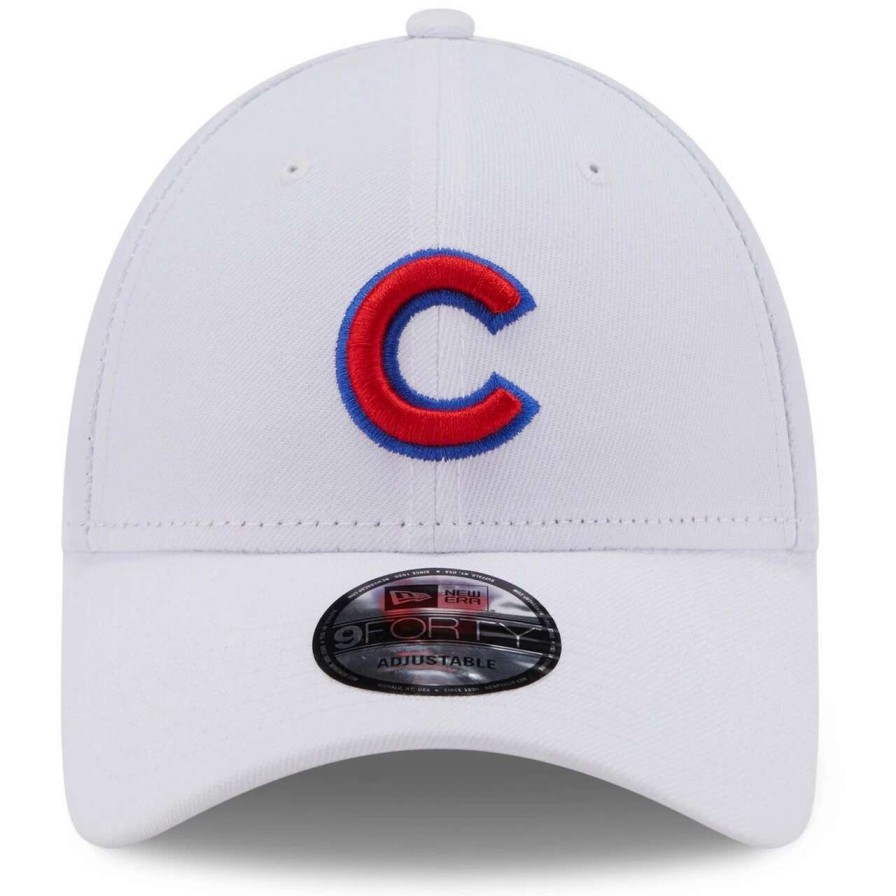 Team * | Men'S Chicago Cubs New Era White League Ii 9Forty Adjustable Hat