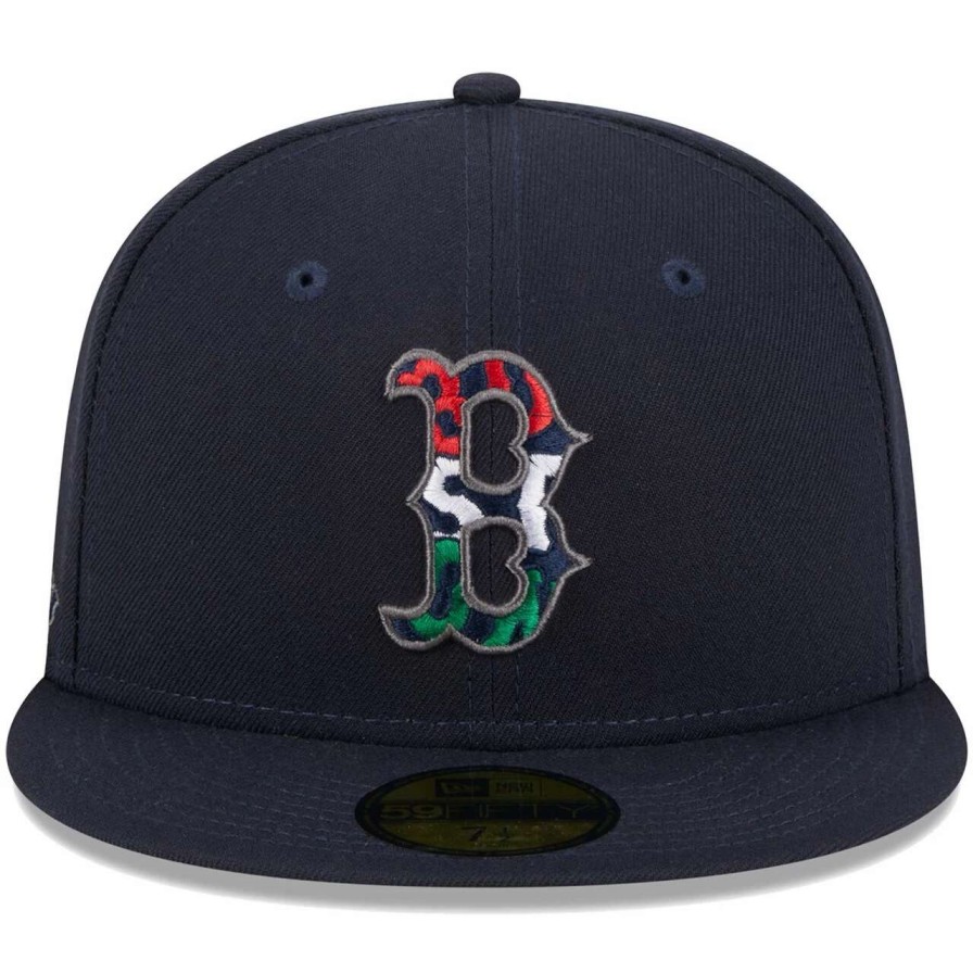 Team * | Men'S Boston Red Sox New Era Navy Script Fill 59Fifty Fitted Hat