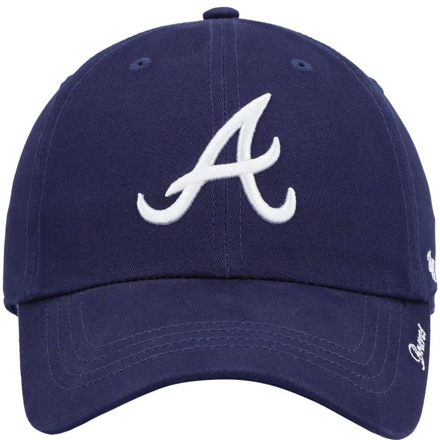 Team * | Women'S Atlanta Braves '47 Navy Team Miata Clean Up Adjustable Hat