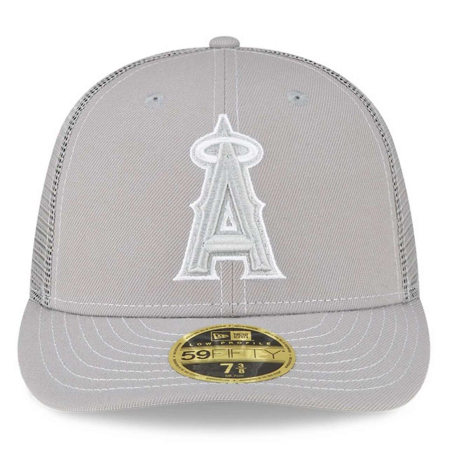 Team * | Men'S Los Angeles Angels New Era Gray 2023 On-Field Batting Practice Low Profile 59Fifty Fitted Hat