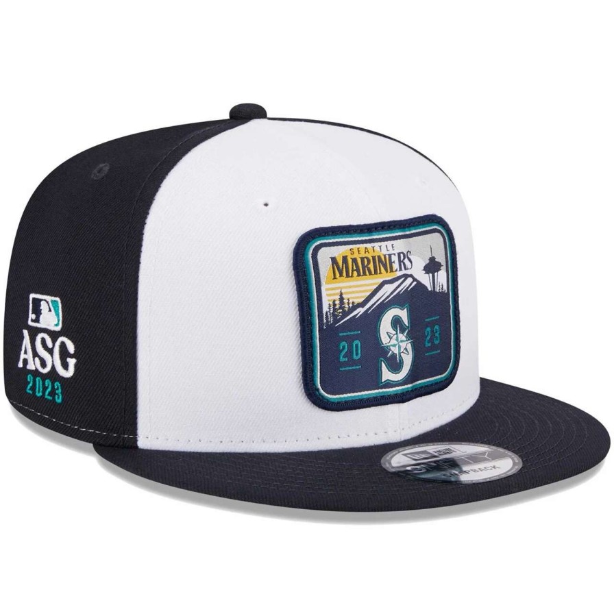 Team * | Men'S Seattle Mariners New Era White 2023 Mlb All-Star Game Logo 9Fifty Snapback Hat