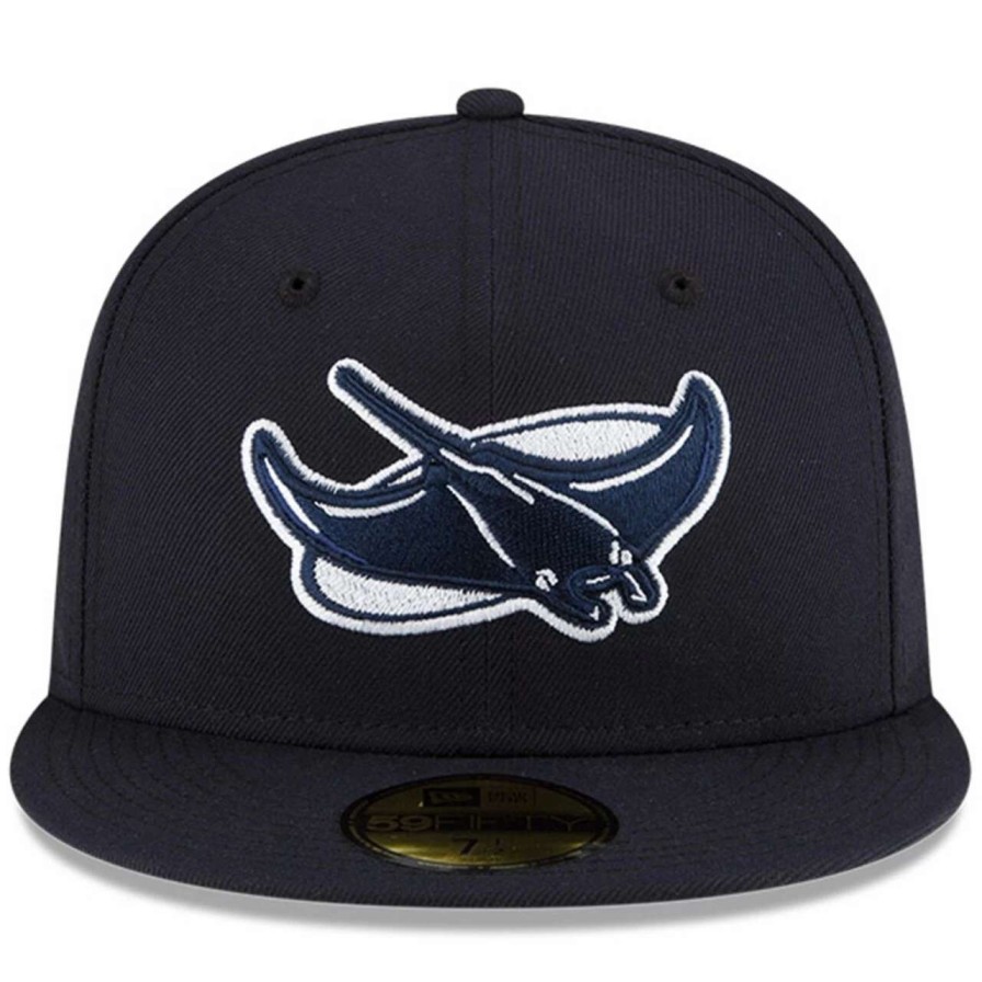 Team * | Men'S Tampa Bay Rays New Era Navy Feature X Mlb 59Fifty Fitted Hat