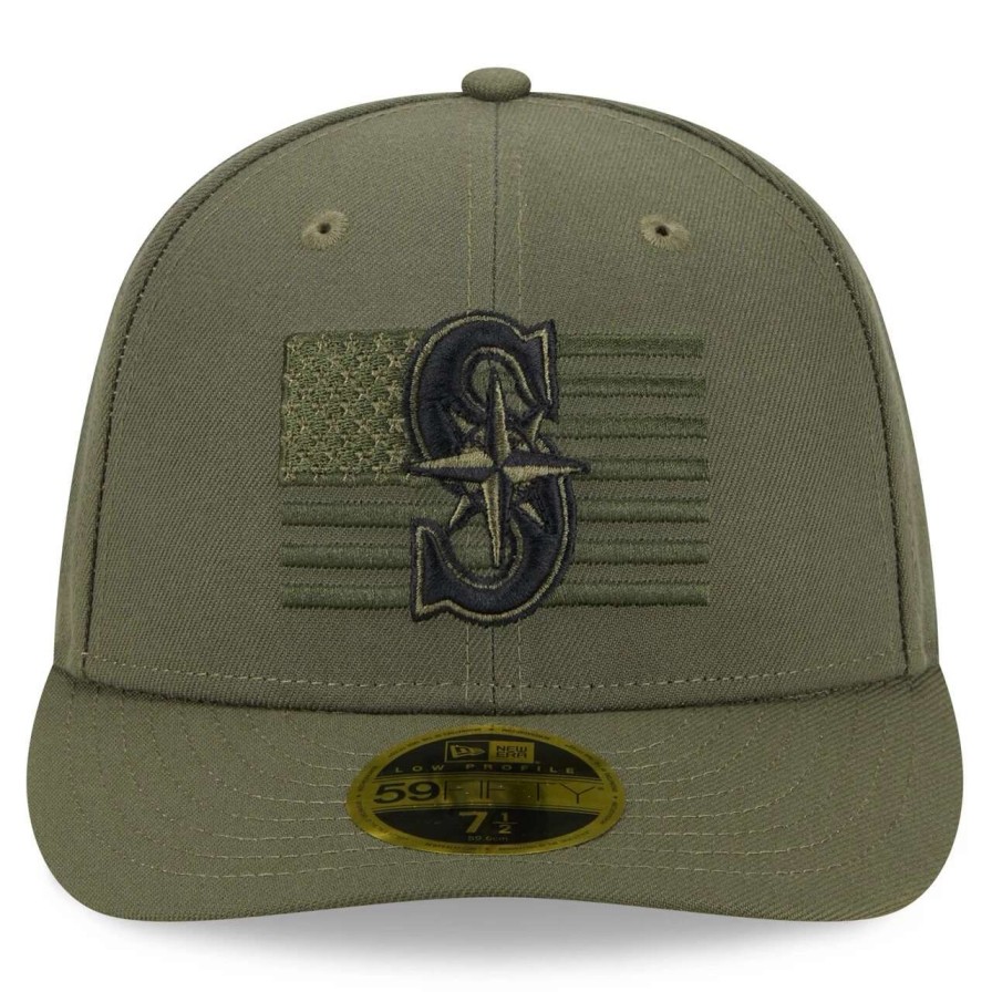 Team * | Men'S Seattle Mariners New Era Green 2023 Armed Forces Day Low Profile 59Fifty Fitted Hat