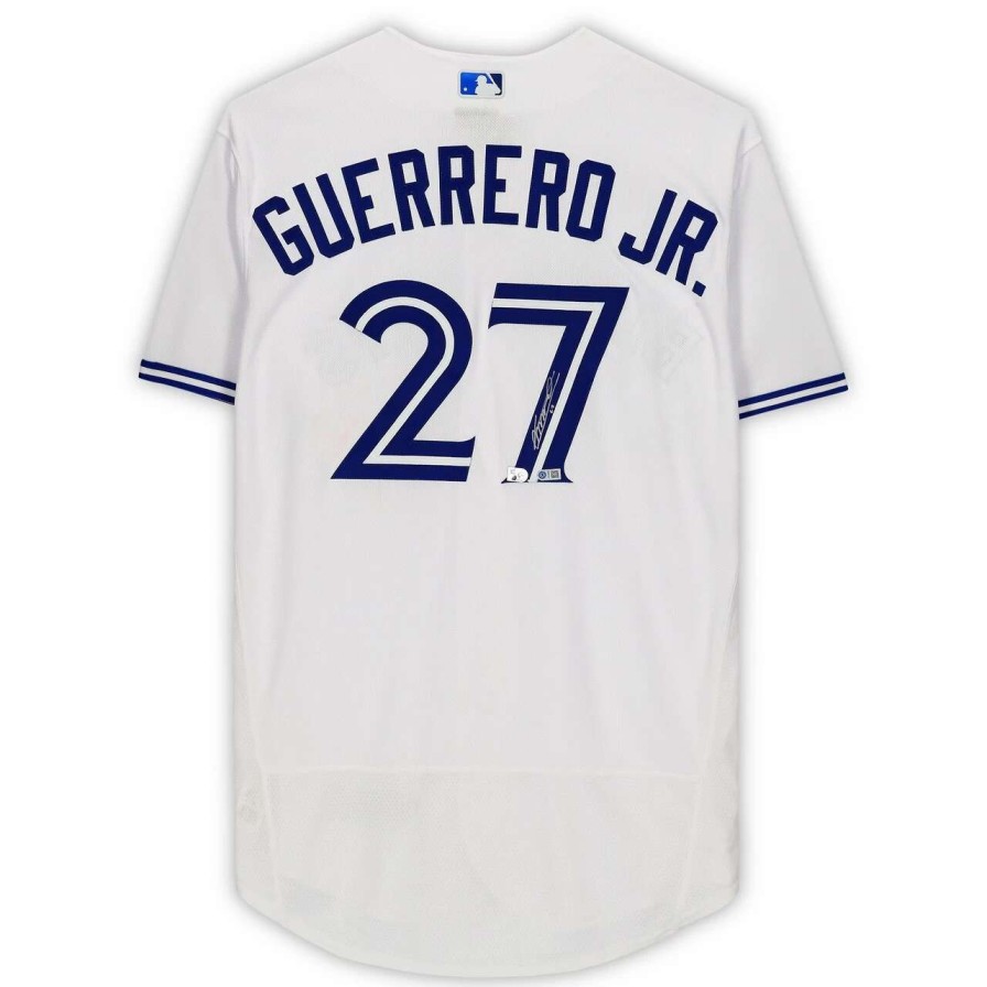 Collectibles & Memorabilia * | Autographed Toronto Blue Jays Vladimir Guerrero Jr. Fanatics Authentic White Nike Authentic Jersey