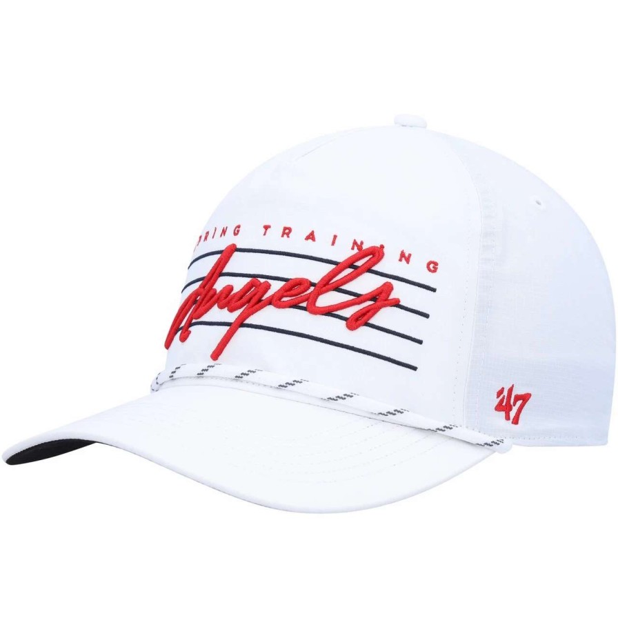 Team * | Men'S Los Angeles Angels '47 White Downburst Hitch Snapback Hat