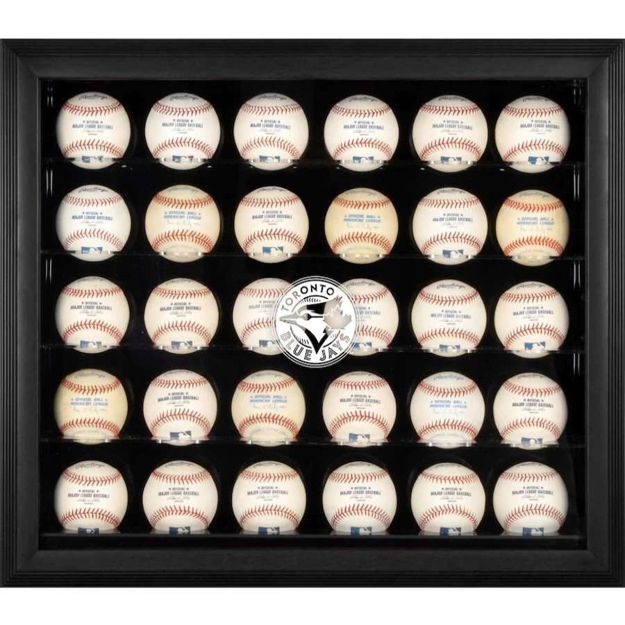 Collectibles & Memorabilia * | Toronto Blue Jays Fanatics Authentic Logo Black Framed 30-Ball Display Case