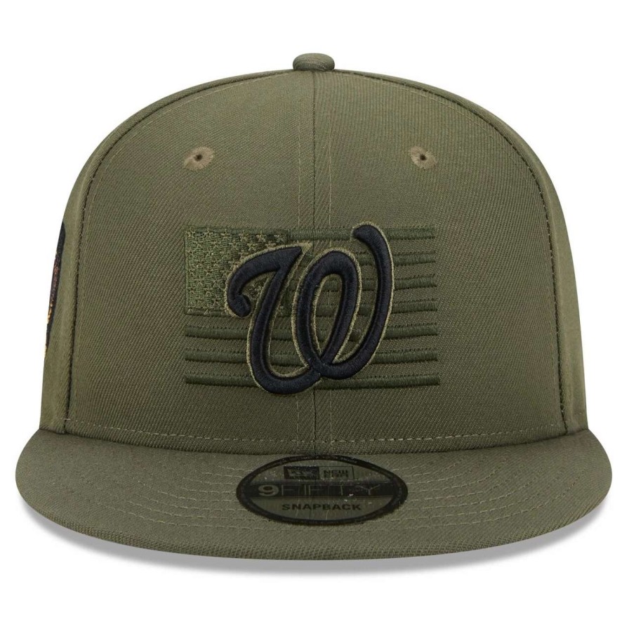 Team * | Men'S Washington Nationals New Era Green 2023 Armed Forces Day 9Fifty Snapback Adjustable Hat