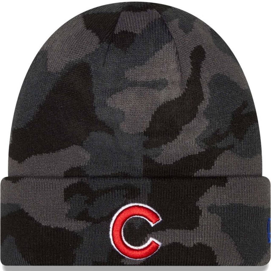 Team * | Men'S Chicago Cubs New Era Camo Cuffed Knit Hat