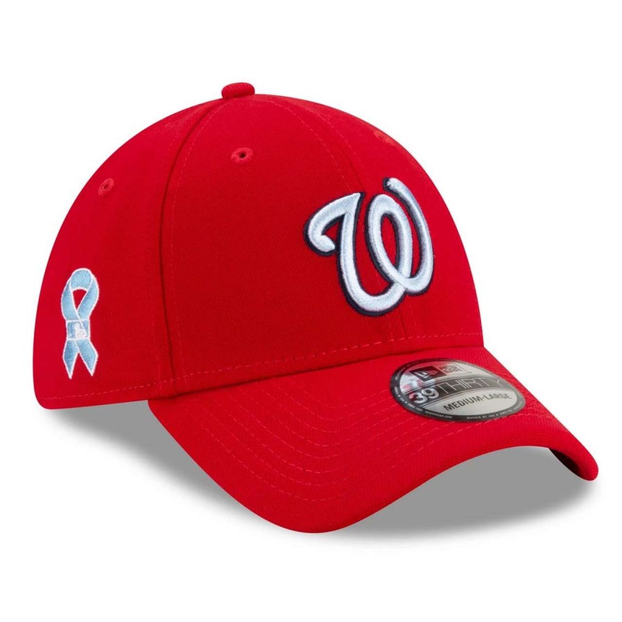 Team * | Men'S Washington Nationals New Era Red 2021 Father'S Day 39Thirty Flex Hat