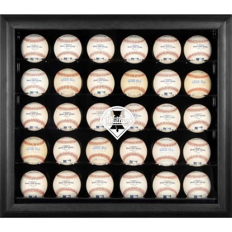 Collectibles & Memorabilia * | Philadelphia Phillies Fanatics Authentic Logo Black Framed 30-Ball Display Case