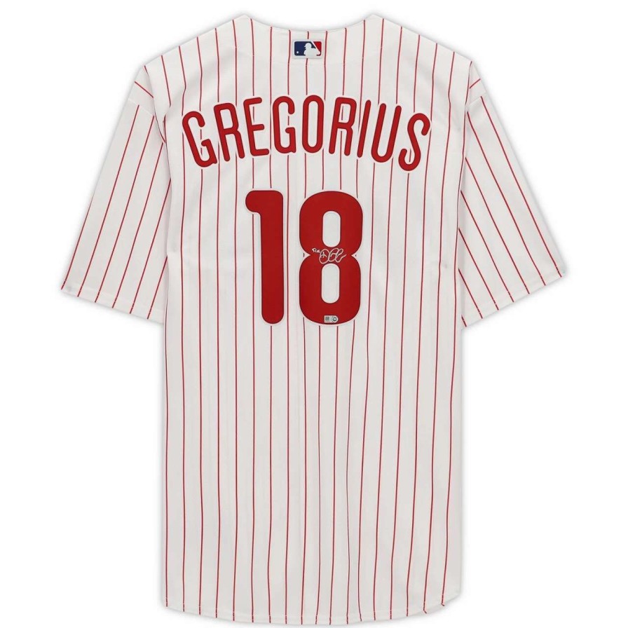 Collectibles & Memorabilia * | Autographed Philadelphia Phillies Didi Gregorius Fanatics Authentic White Nike Replica Jersey